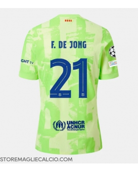 Barcelona Frenkie de Jong #21 Maglia Gara Terza Repliche 2024-25